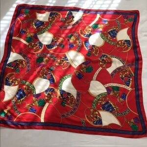 Vintage Echo Club 7 Silk Tassel & Drum Scarf